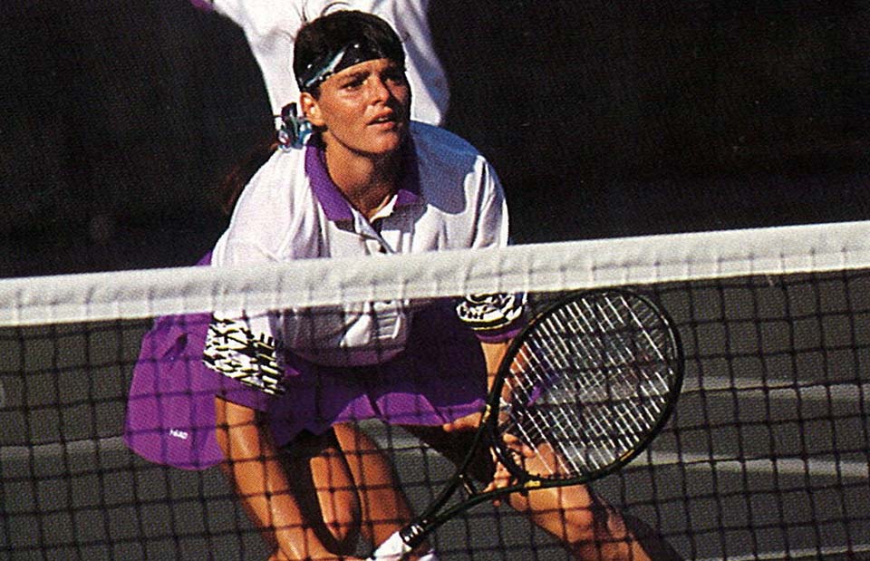 Wendy Nelson playing tennis